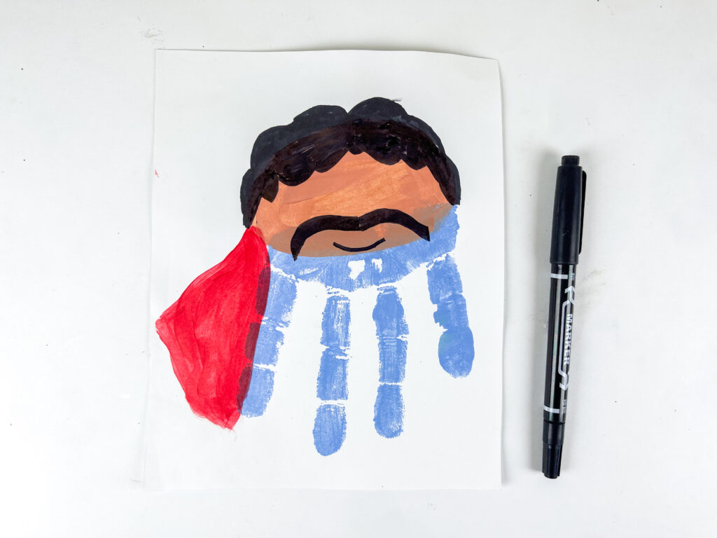 superhero handprint father's day 