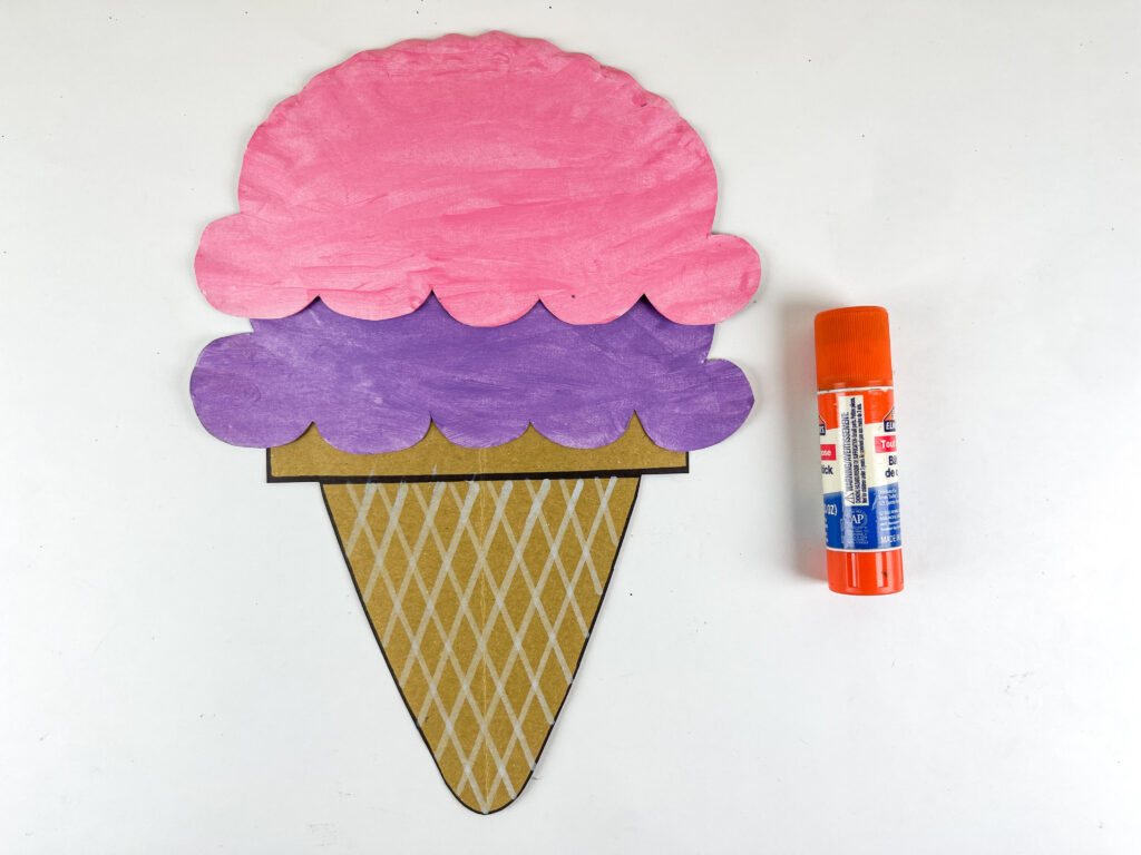 how to make a paper plate ice cream craft step by step 