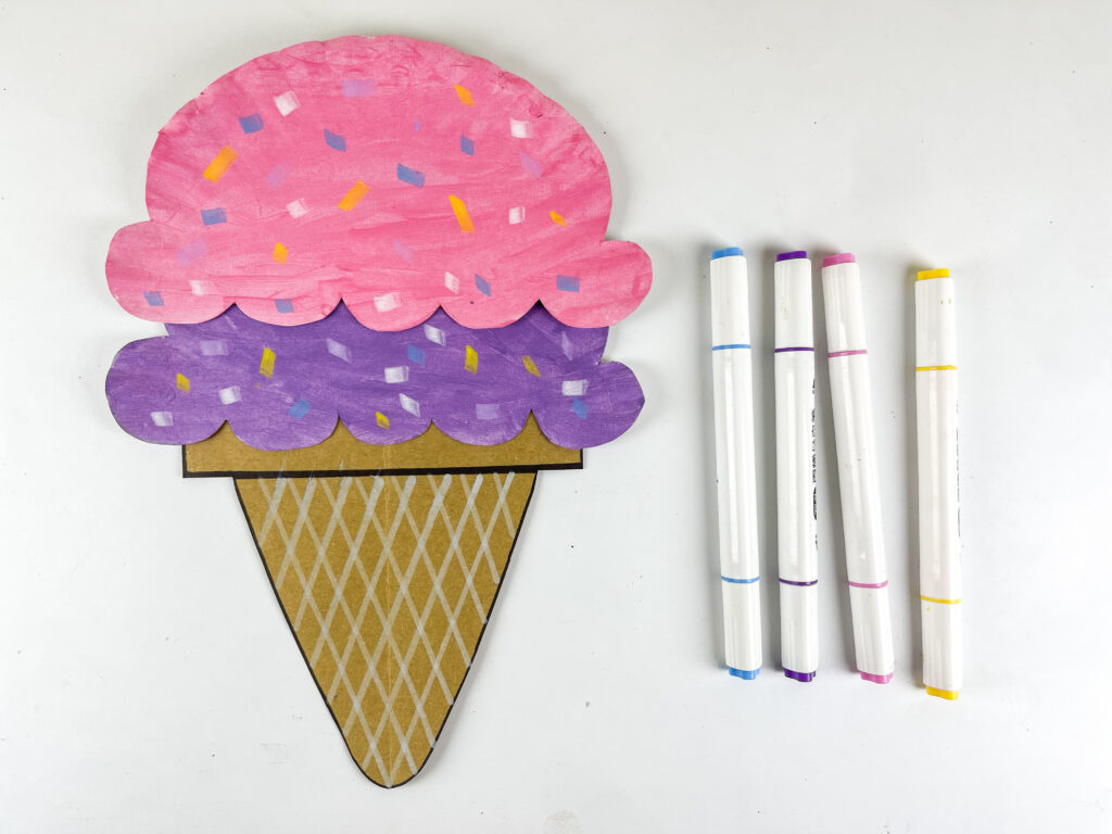 how to make a paper plate ice cream craft step by step 