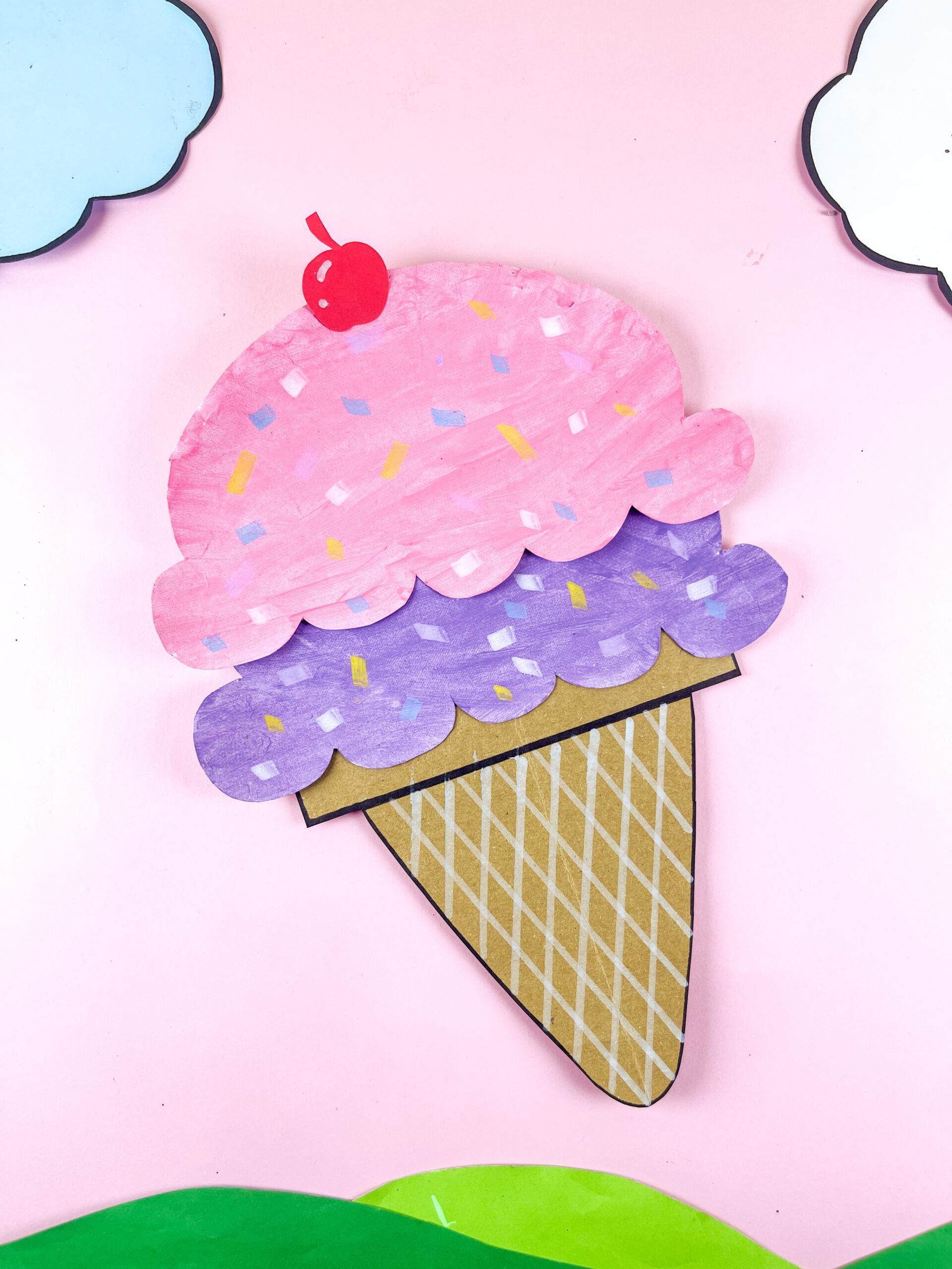 ice cream paper plate craft summer 