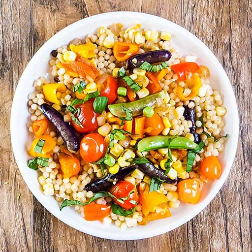 Image for Pasta with fresh tomatoes, corn, and peppers