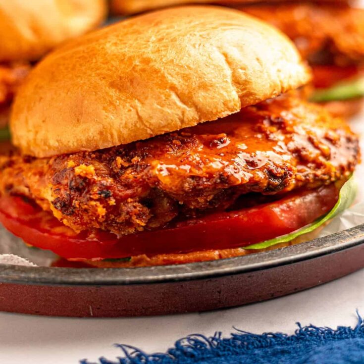 Image for Crispy Buffalo Chicken Sandwiches (Air Fryer Recipe!)