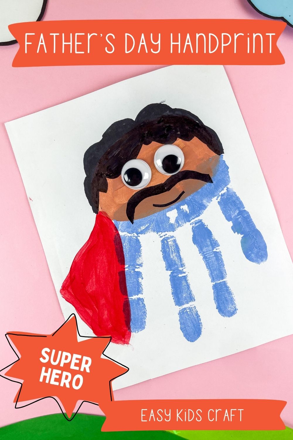 superhero handprint father's day 