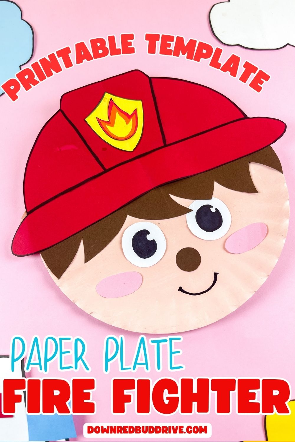 paper plate fire fighter community helper craft 