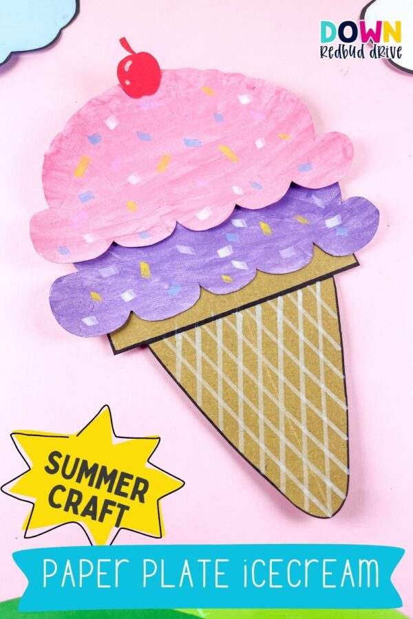 Paper Plate Ice Cream Craft for Kids - Down Redbud Drive