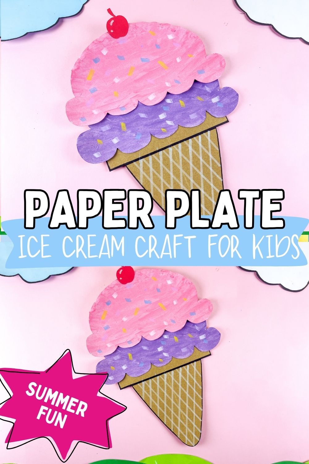 paper plate ice cream craft for kids 