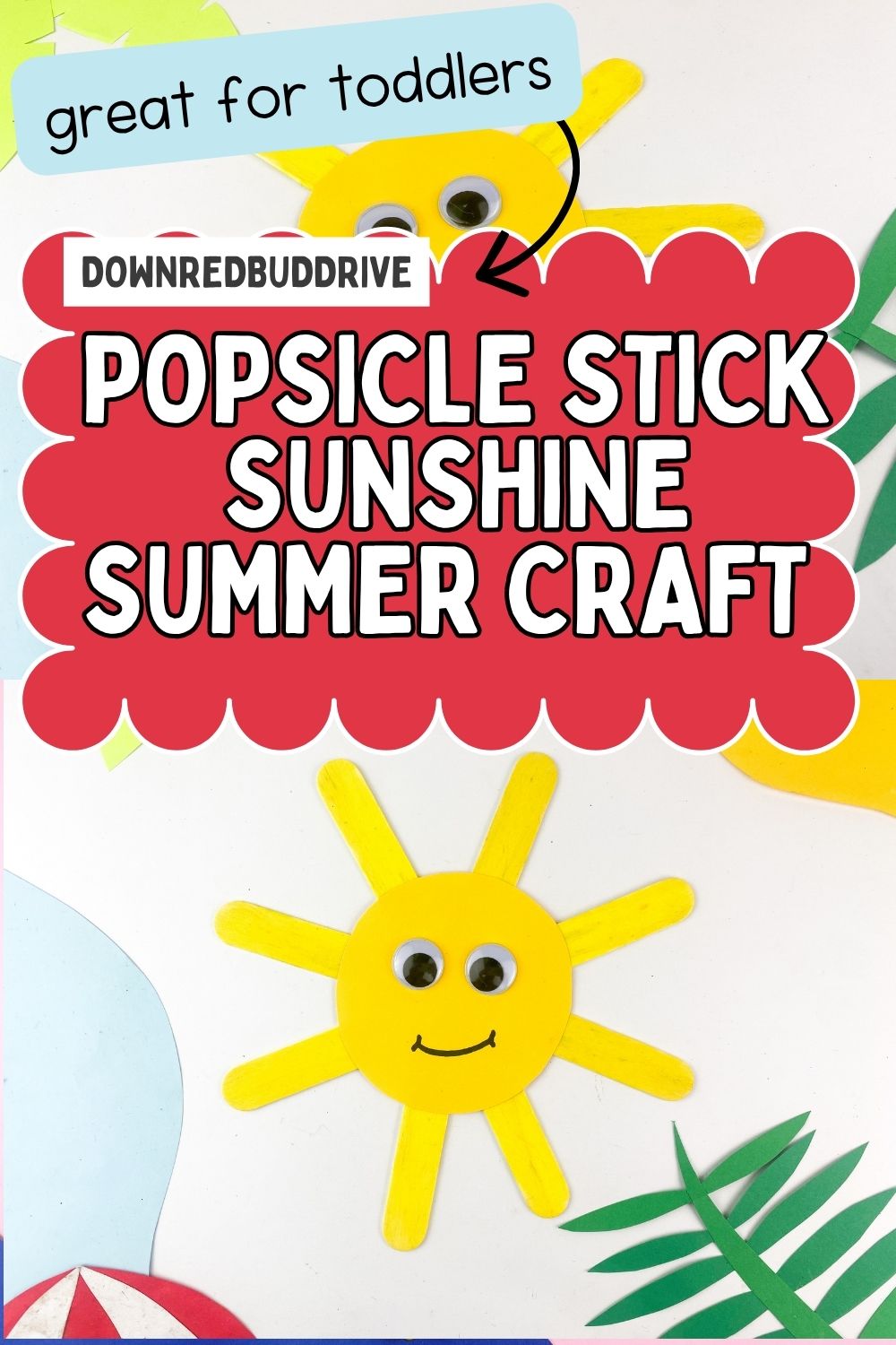 Popsicle stick sunshine craft