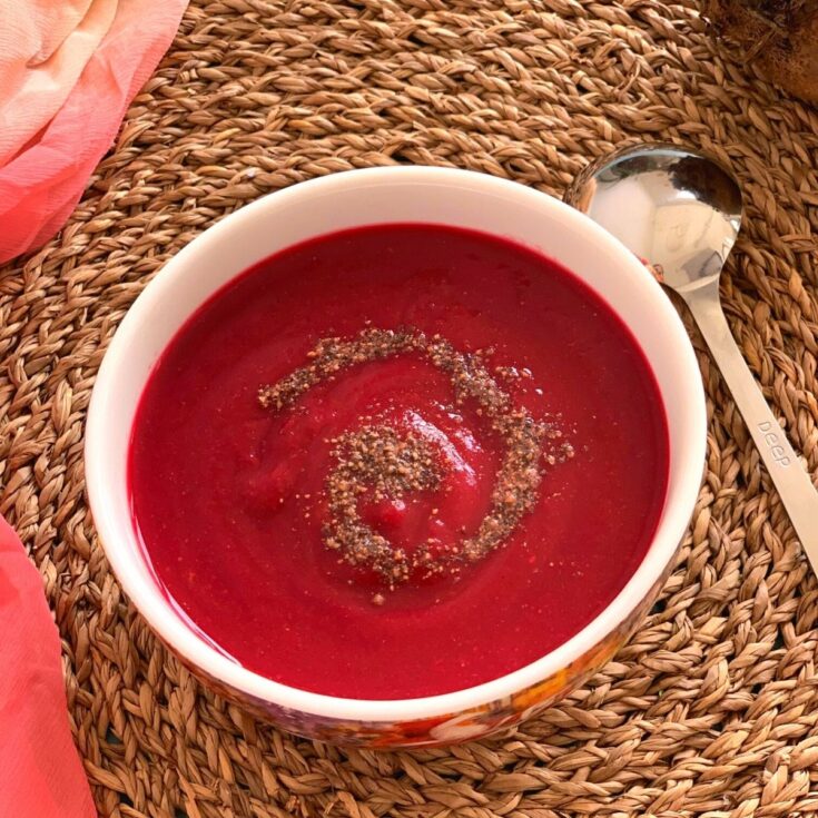 Image for Carrot Beetroot and Horse Gram Sprouts Soup