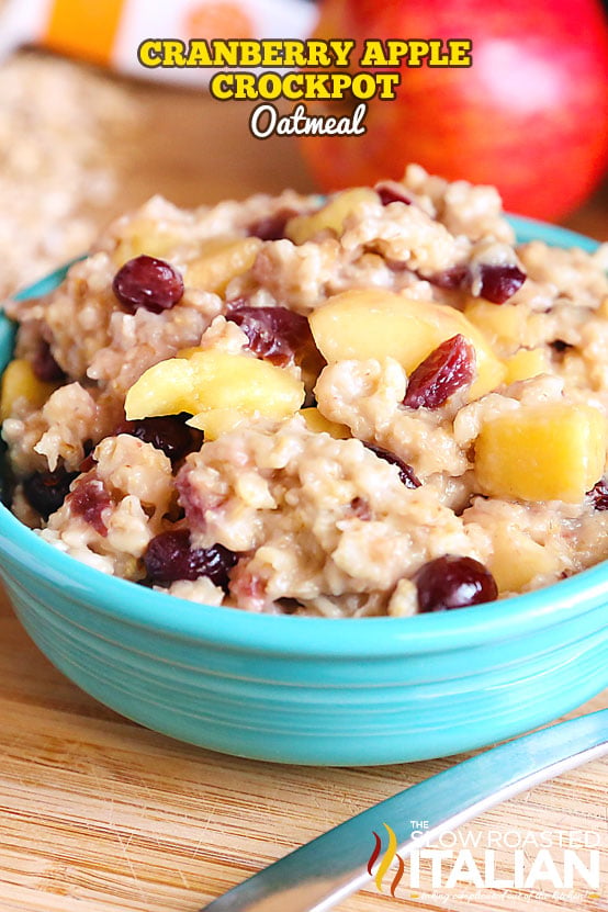 Image for Cranberry Apple Crockpot Oatmeal (Great Meal Prep Recipe)