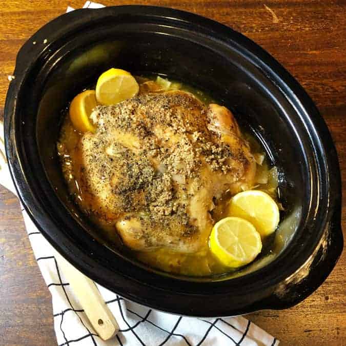 Image for Crockpot Lemon and Garlic Whole Chicken