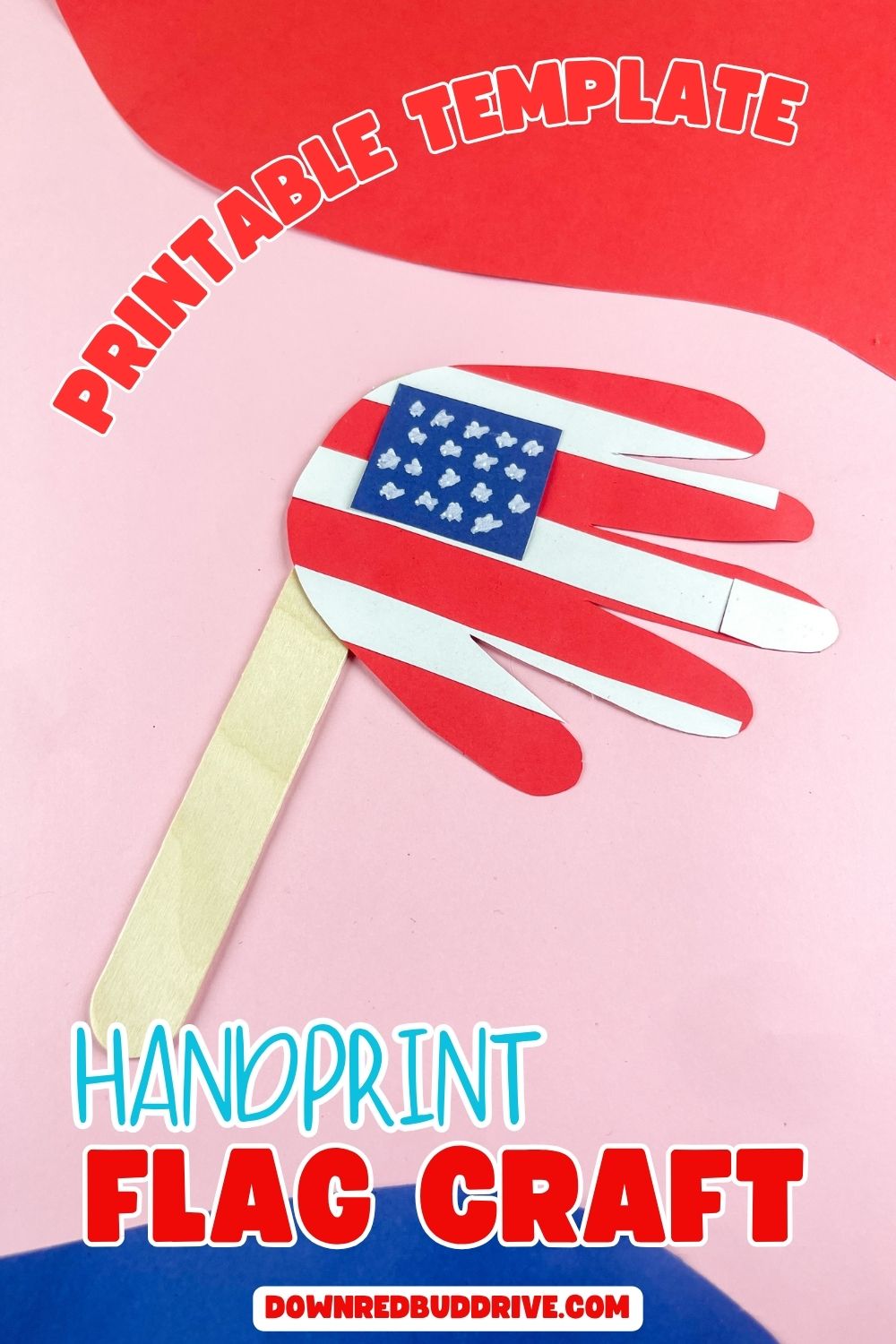 handprint American flag craft