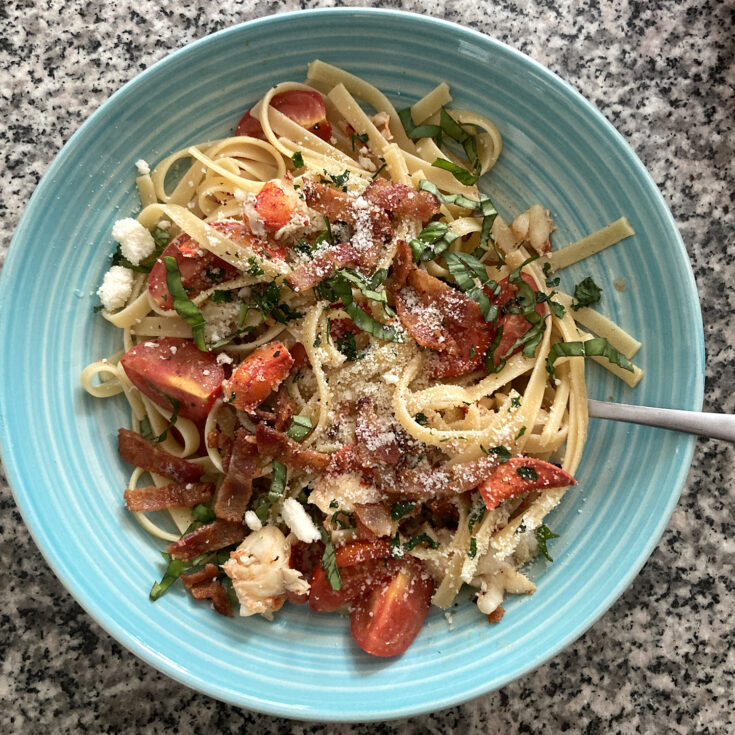 Image for Lobster Bacon Fettuccine For Two Recipe