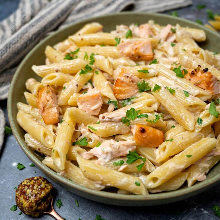 Image for Creamy Honey Mustard Salmon Pasta