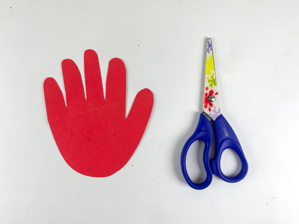 red handprint
