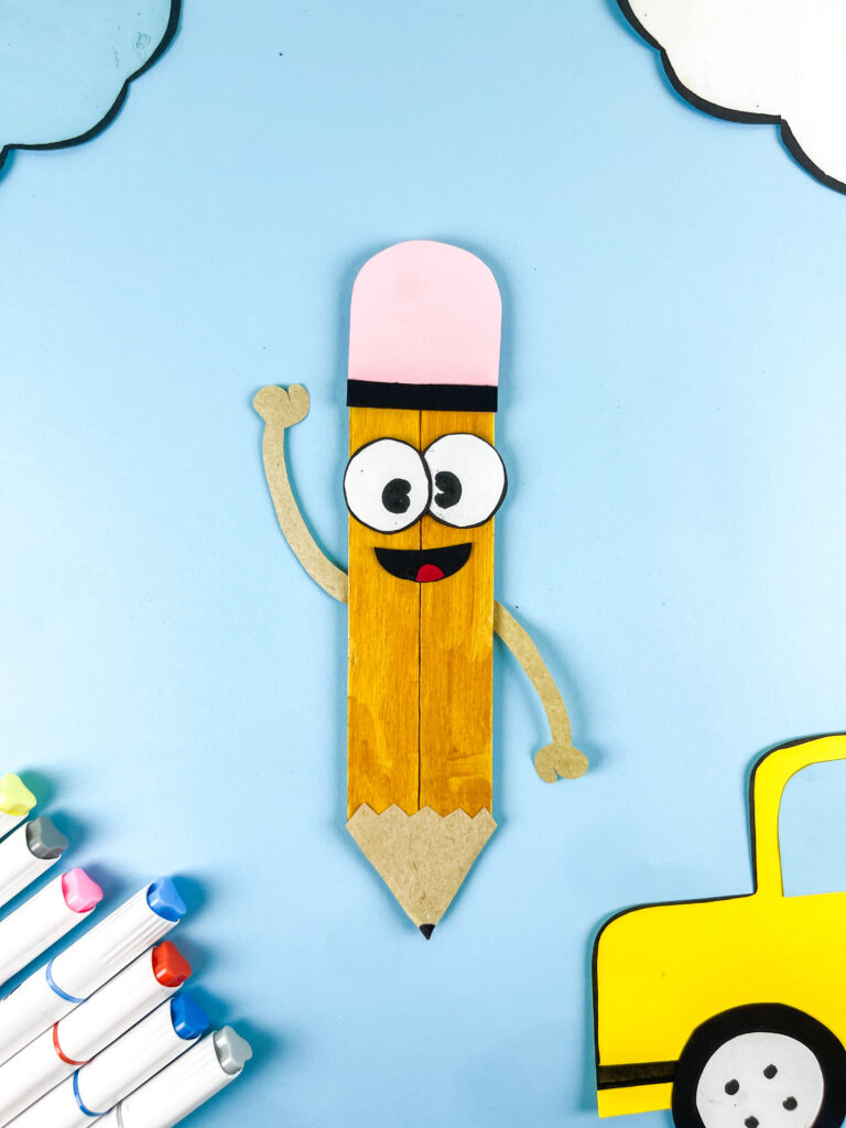 back to school popsicle stick pencil craft