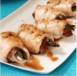 Image for Easy Chicken and Asparagus Roll Ups with Prosciutto