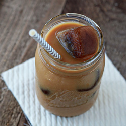 Image for Creamy Vanilla Iced Coffee + Homemade Vanilla Syrup