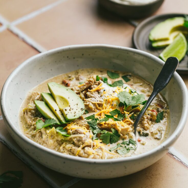 Image for Crockpot Green Chili Chicken Soup (Keto, Gluten Free)
