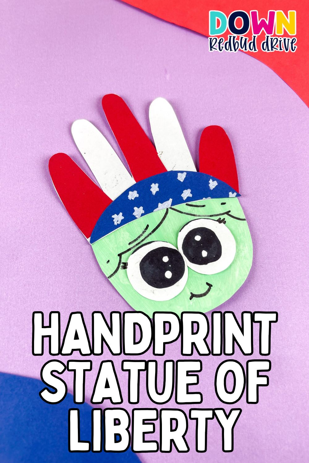 handprint craft Statue of Liberty for 4th of July