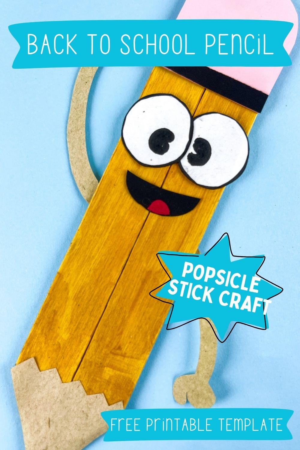 back to school popsicle stick pencil