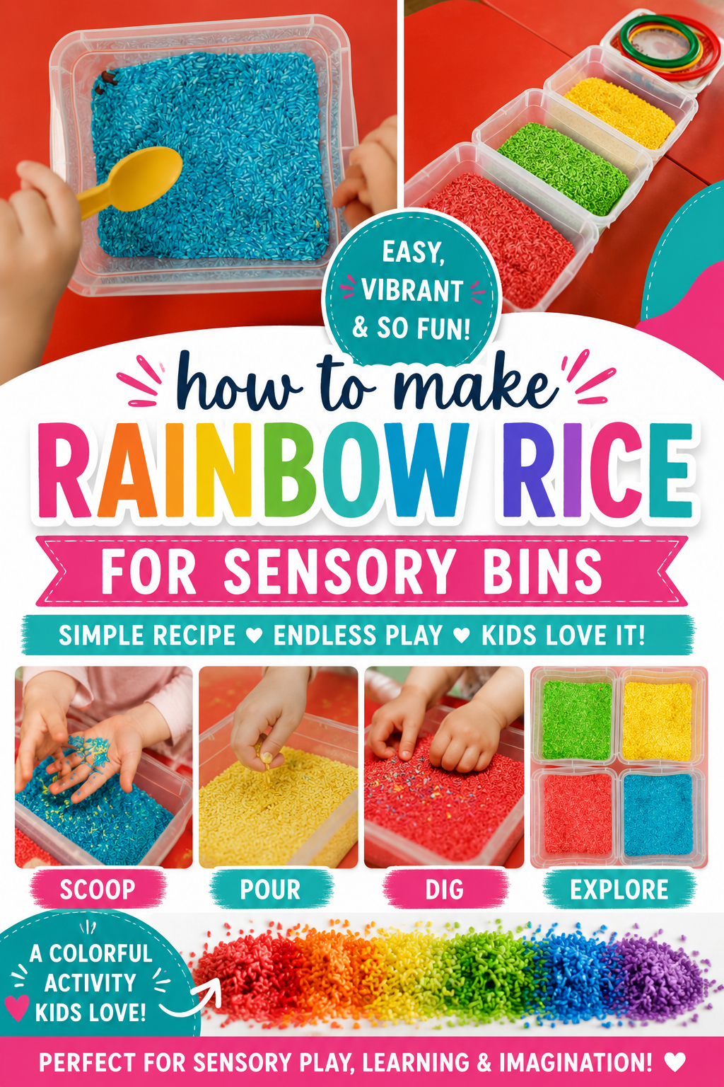 Diy Rainbow rice