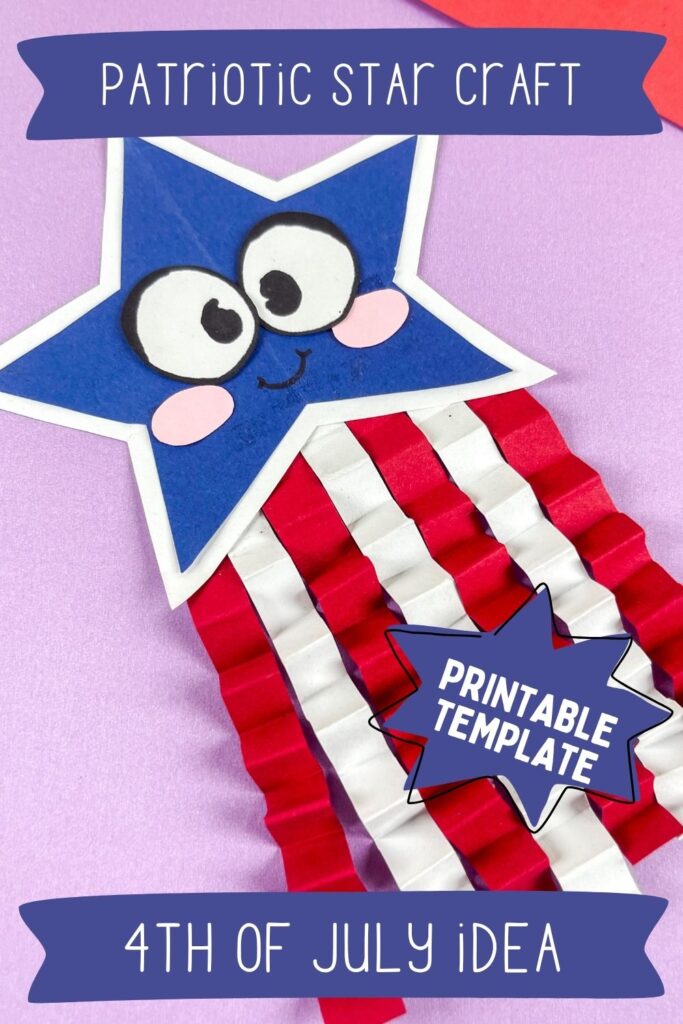 paper craft patriotic star 4th of July 