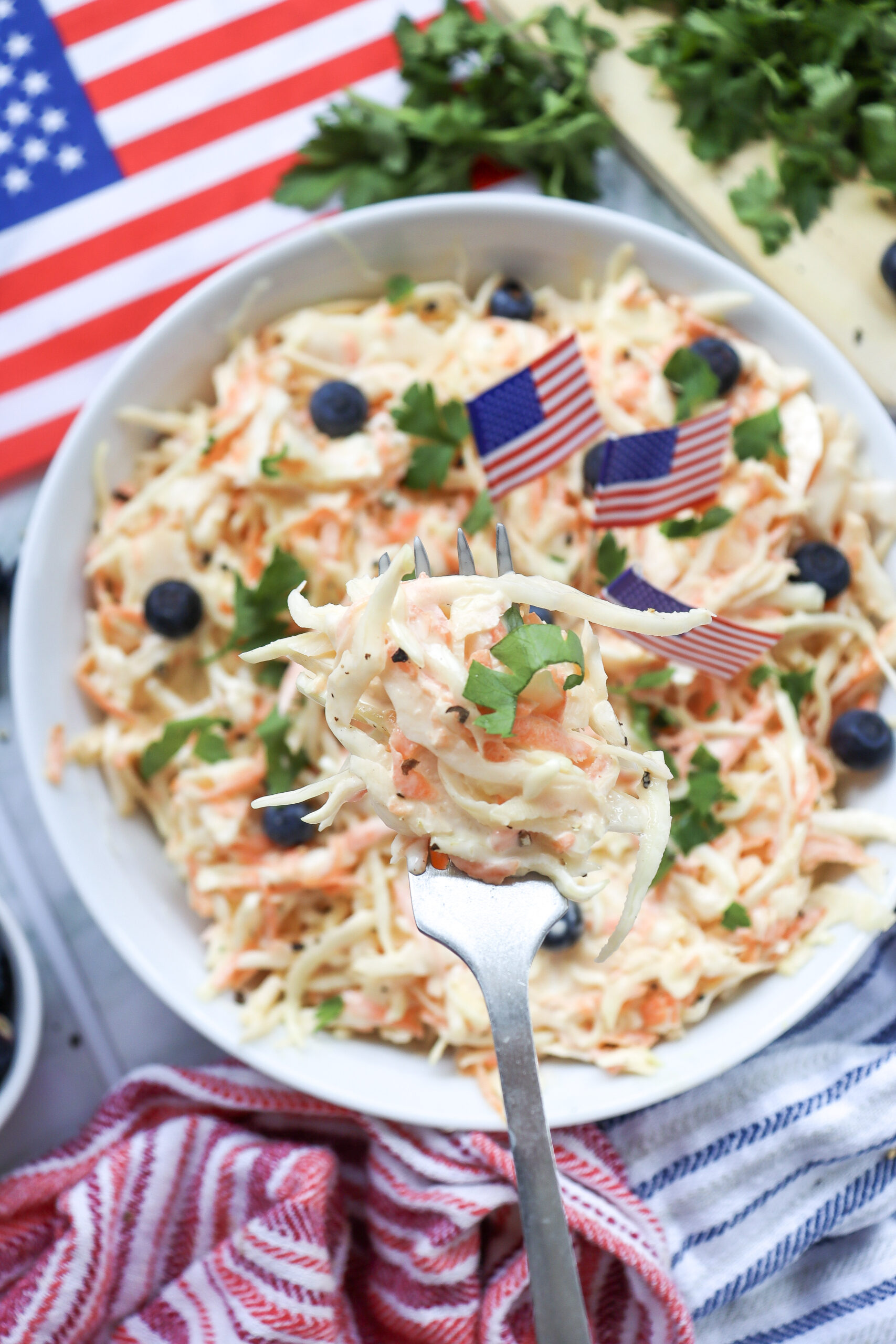 making coleslaw 4th of July
