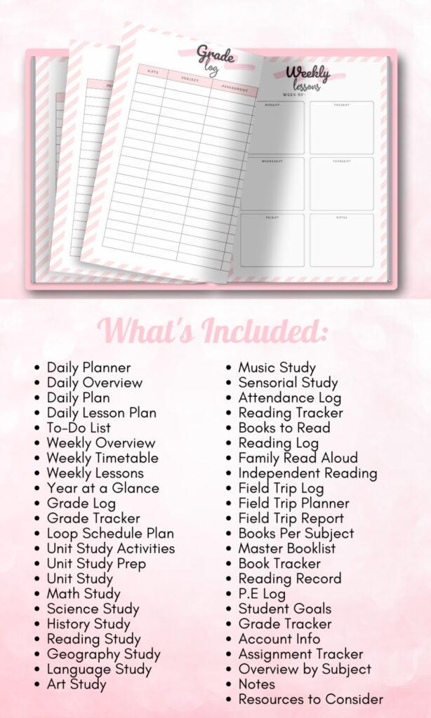 free printable homeschool planner