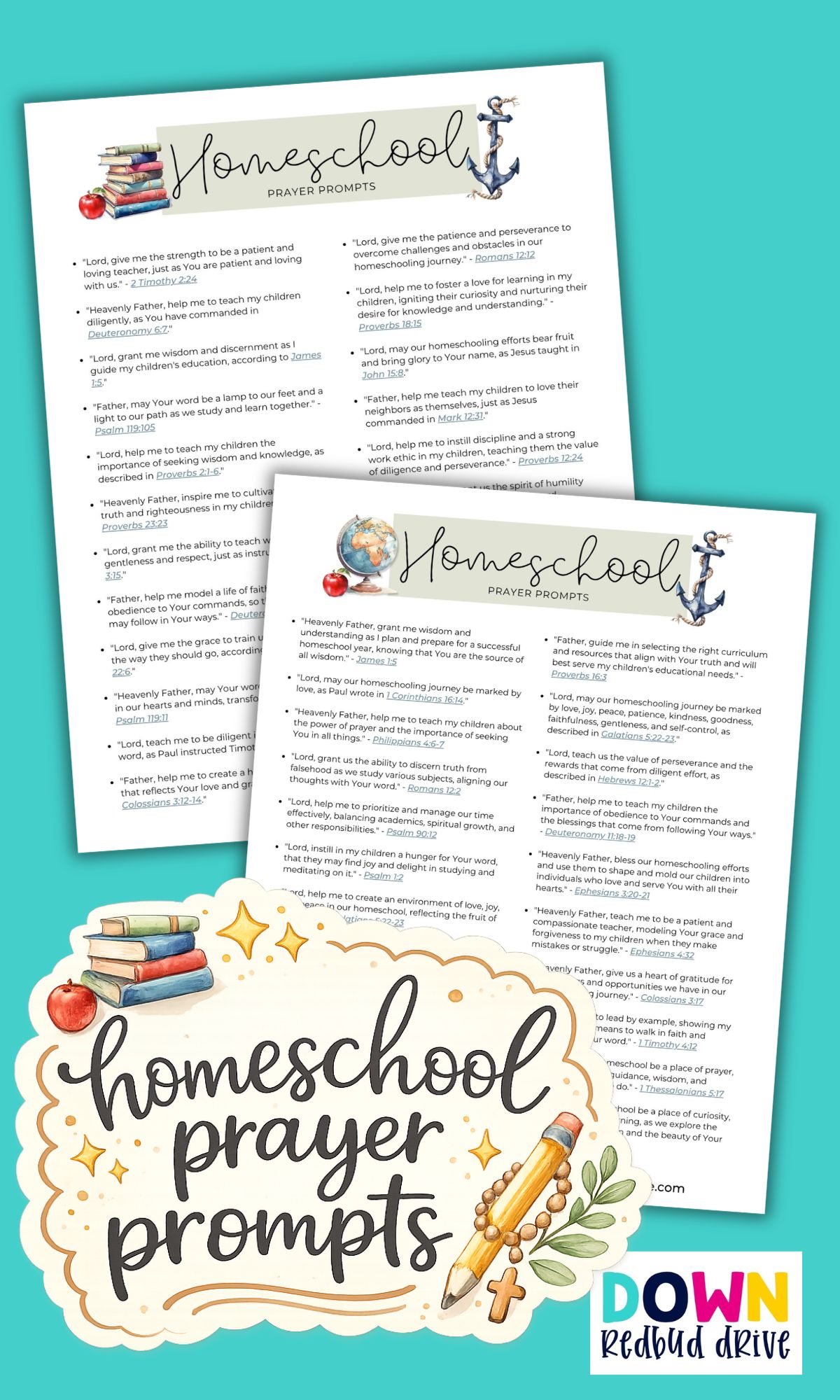homeschool prayer prompts