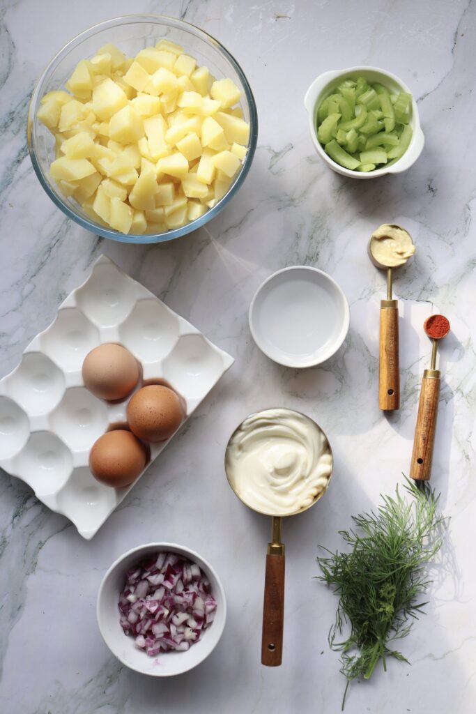 4th of July potato salad ingredients