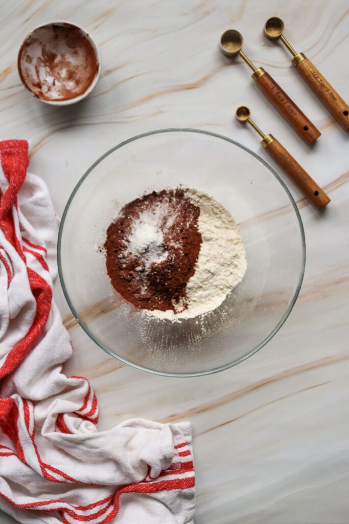 chocolate drizzle loaf cake steps