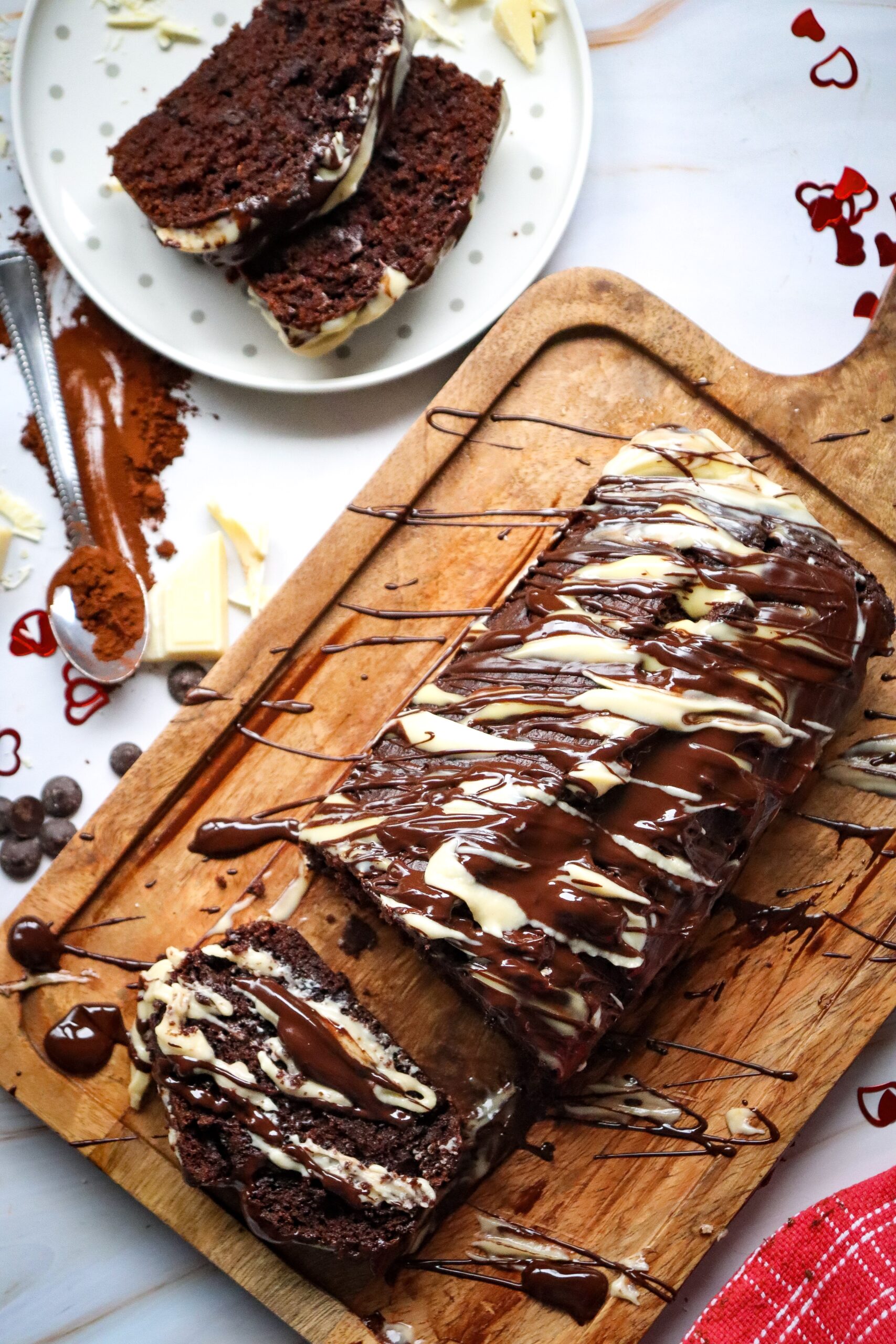 chocolate drizzle loaf cake