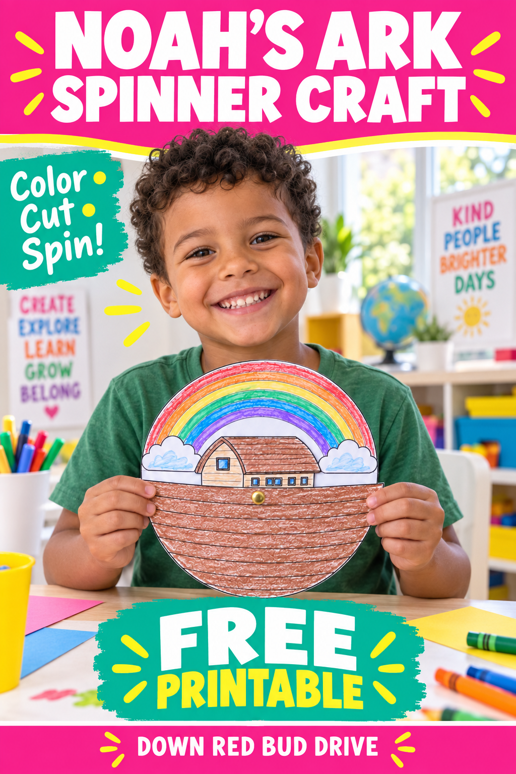 noahs ark spinner craft printable bible craft christian craft