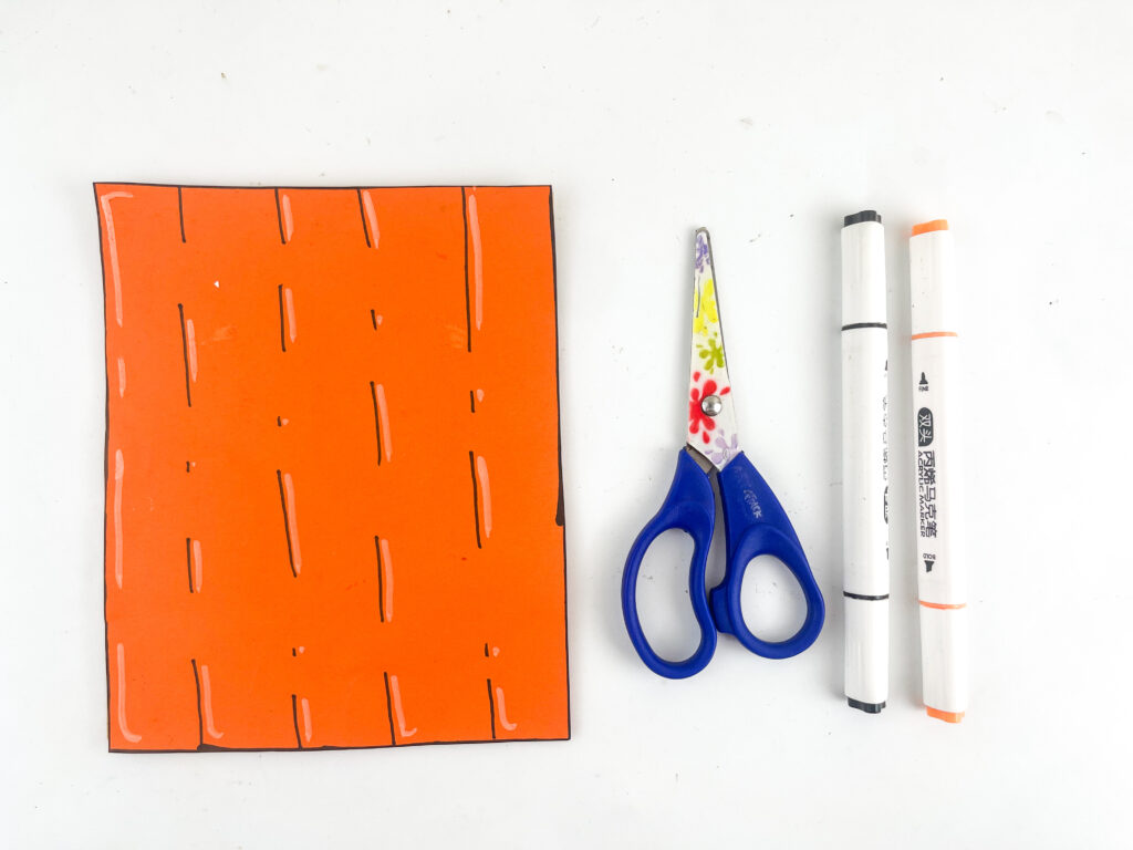 making paper bag pumpkin craft