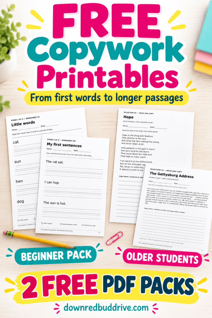 copywork printables 