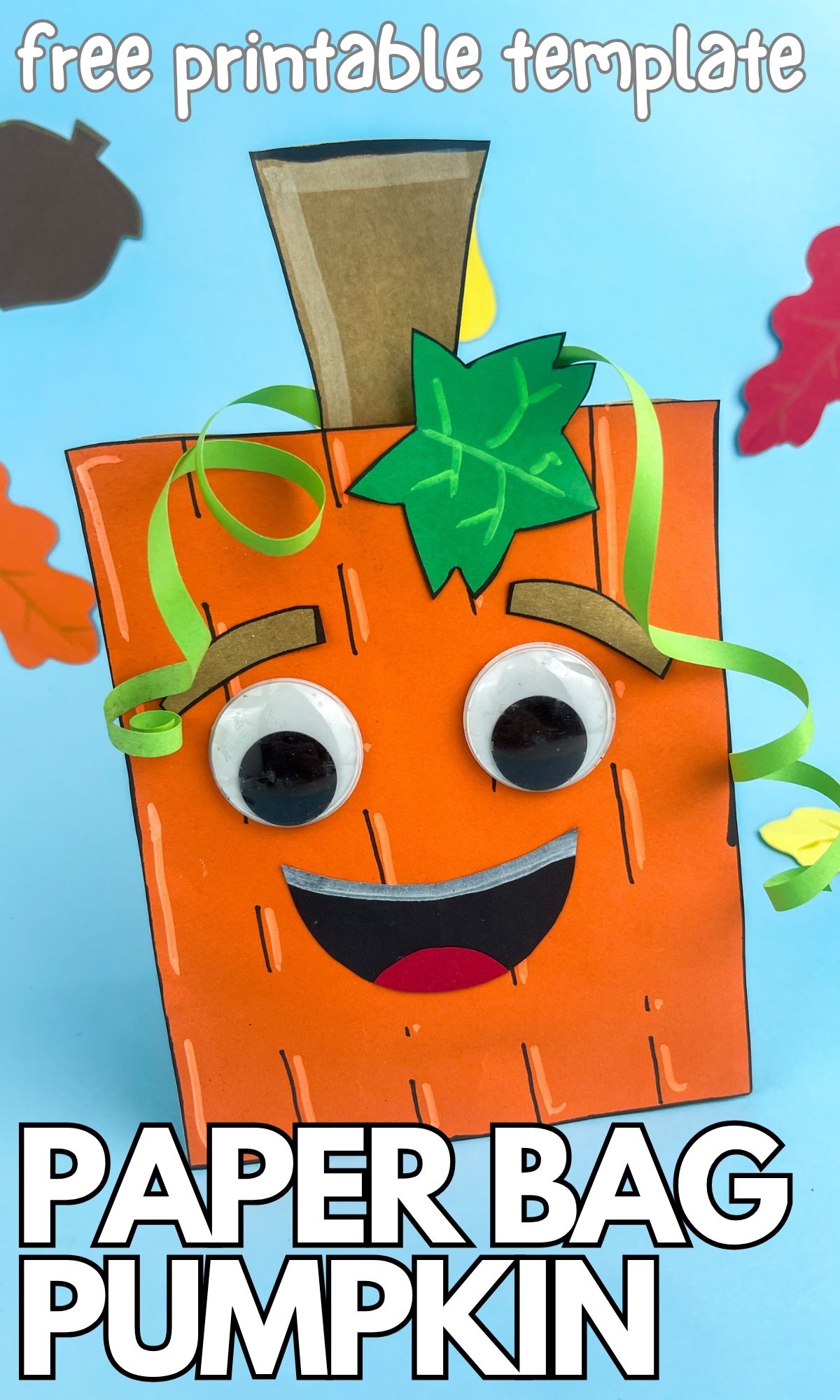 making paper bag pumpkin craft